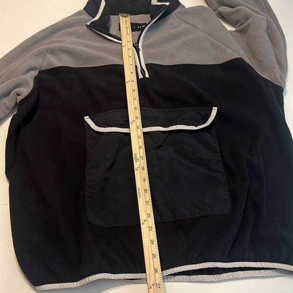 Edgar & Ash Black and Gray Front Pocket Quarter Zip Pullover Fleece Size XL - Picture 5 of 11